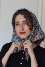 مینی اسکارف دخترانه و زنانه طرح کاخ گلستان