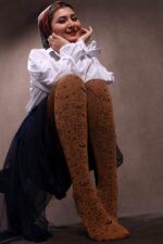 جوراب بالای زانو طرح پیشی (گربه ای)