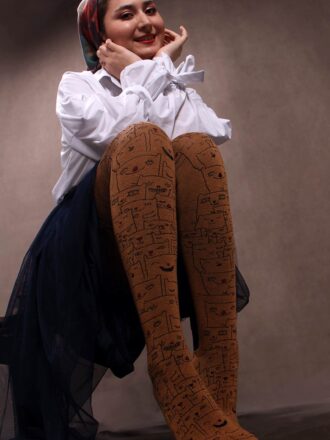 جوراب بالای زانو طرح پیشی (گربه ای)