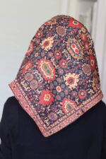 مینی اسکارف دخترانه و زنانه طرح گبه زغالی