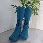 جوراب نیم ساق طرح خاتون آبی