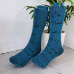 جوراب نیم ساق طرح شعر حافظ آبی