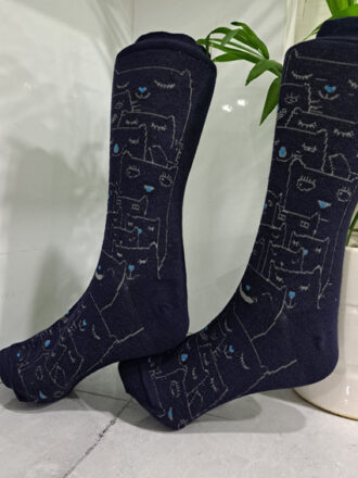 جوراب نیم ساق طرح پیشول مشکی