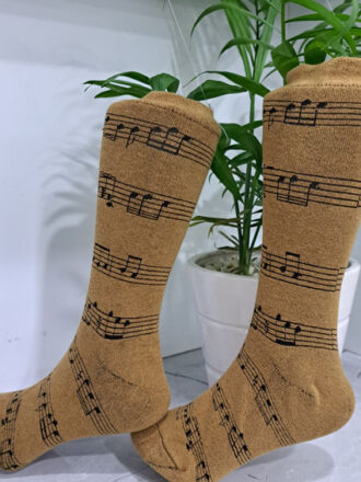 جوراب نیم ساق طرح نت نسکافه ای