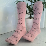 جوراب نیم ساق طرح شعر حافظ صورتی