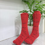 جوراب نیم ساق طرح شعر حافظ قرمز